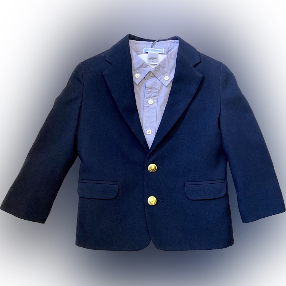 Boys 4T Janie and Jack Dress Shirt & Izod Navy Blazer
